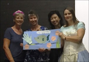 Andrea, Karin, Erica and Dale with their masterpiece